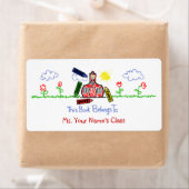 Buchzeichen Label für Lehrer - Crayon Schoolhouse