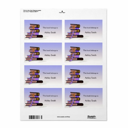 Buchzeichen Labels (Vorne)