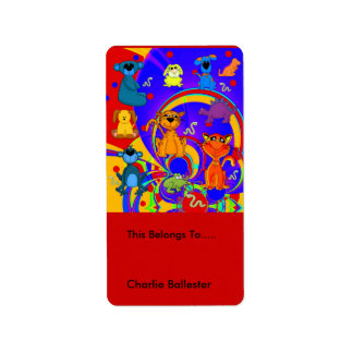 Buchzeichen Labels Kids Stickers Animes Adressaufkleber