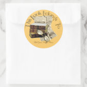 Buchzeichen lesen runder aufkleber (Tasche)