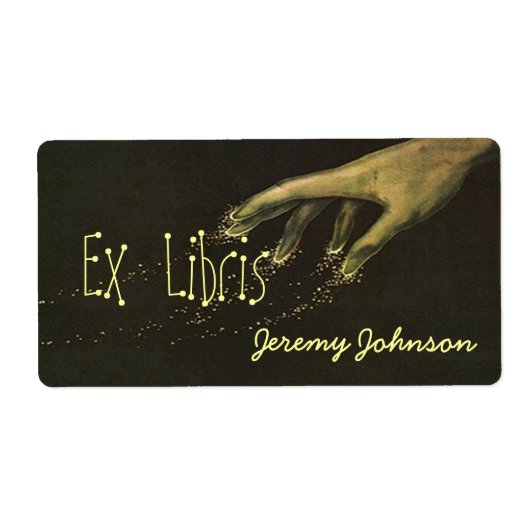 Buchzeichen Magic Magician Ex Libris Label (Vorne)