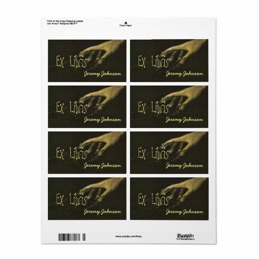 Buchzeichen Magic Magician Ex Libris Label (Vorne)