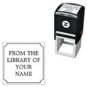 Buchzeichen mit einfachem Rahmen Permastempel (Beispiel)