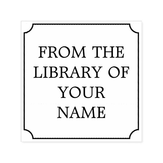 Buchzeichen mit einfachem Rahmen Permastempel (Design)