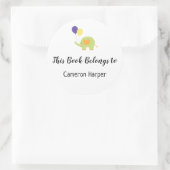 Buchzeichen mit Elephant Runder Aufkleber (Tasche)