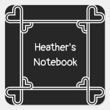 Buchzeichen mit Schwarzweißverzierung