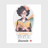 Buchzeichen "Moderner Leser" für das benutzerdefin Aufkleber (Blatt)