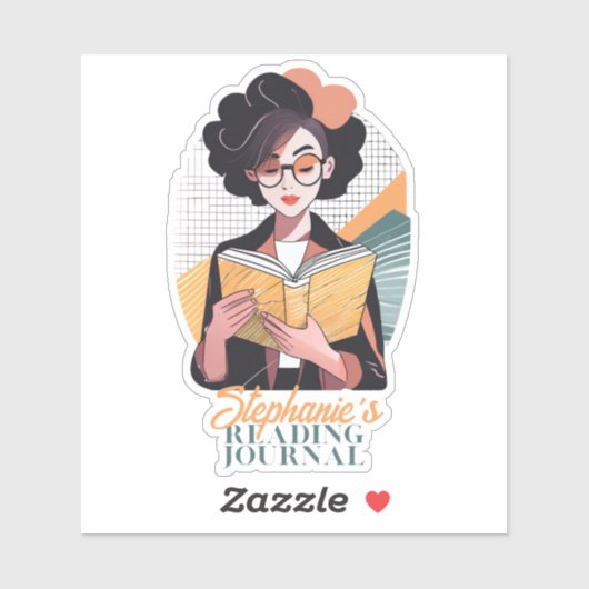 Buchzeichen "Moderner Leser" für das benutzerdefin Aufkleber (Blatt)