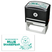 Buchzeichen Name Löwe zeichnend Bibliothek Briefma Permastempel (Beispiel)