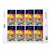 Buchzeichen Niedliche Elefantenbezeichnung Etikett (Vorne)