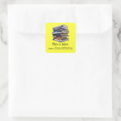 Buchzeichen- oder Eigentumsaufkleber Quadratischer Aufkleber (Tasche)
