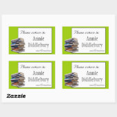 Buchzeichen- oder Eigentumsaufkleber Rechteckiger Aufkleber (Blatt)