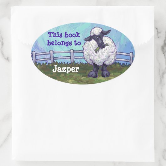 Buchzeichen Ovaler Aufkleber (Tasche)