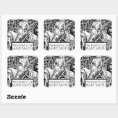 Buchzeichen, Personalisiert, Viktorianische Reprod Quadratischer Aufkleber (Blatt)