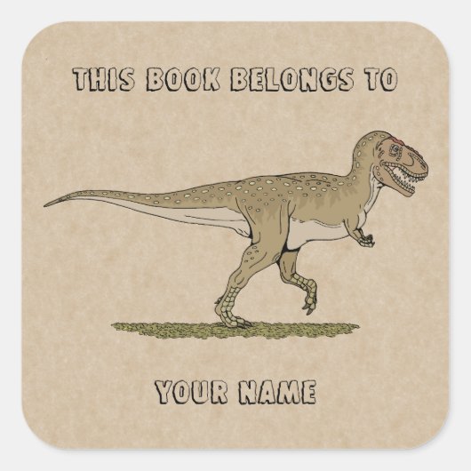 Buchzeichen Quadratischer Aufkleber (Vorderseite)