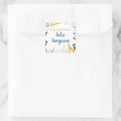 Buchzeichen Quadratischer Aufkleber (Tasche)