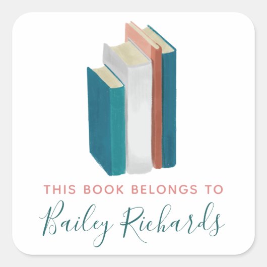 Buchzeichen Quadratischer Aufkleber (Vorderseite)