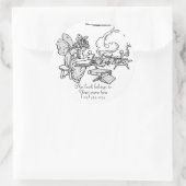 Buchzeichen "Reading Fairy" Runder Aufkleber (Tasche)