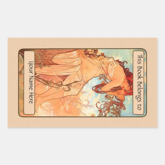 Buchzeichen Rechteckiger Aufkleber (Vorderseite)