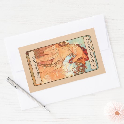 Buchzeichen Rechteckiger Aufkleber (Umschlag)