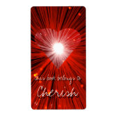 Buchzeichen Red Heart (Vorne)