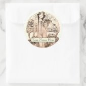 Buchzeichen Runder Aufkleber (Tasche)