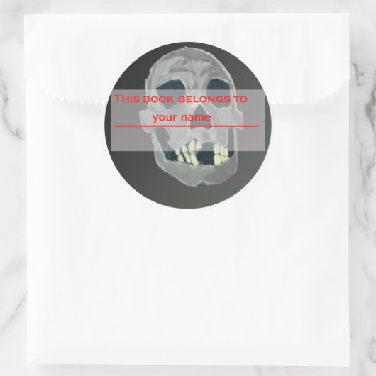 Buchzeichen Runder Aufkleber (Tasche)