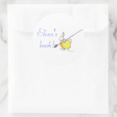 Buchzeichen Runder Aufkleber (Tasche)