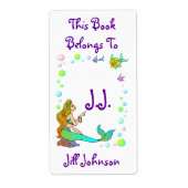 Buchzeichen Sea Mermaid Points @ Initials Labels (Vorne)