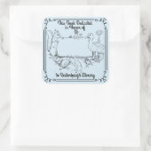 Buchzeichen Sticker Library Dedication jemand. (Tasche)