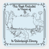 Buchzeichen Sticker Library Dedication jemand. (Vorderseite)