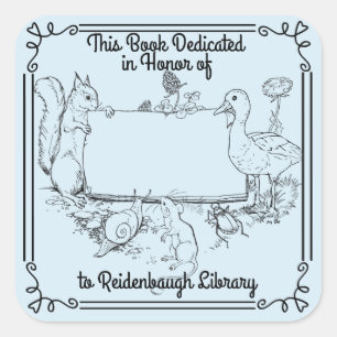 Buchzeichen Sticker Library Dedication jemand.