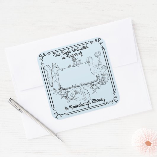 Buchzeichen Sticker Library Dedication jemand. (Umschlag)