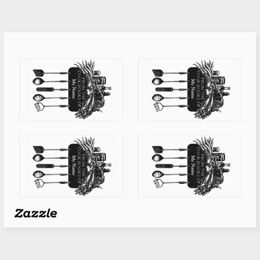 Buchzeichen-Sticker Rechteckiger Aufkleber (Blatt)