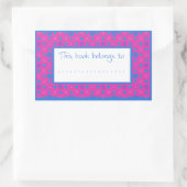 Buchzeichen-Sticker, rosa und blaue Punkte auf Mag Rechteckiger Aufkleber (Tasche)