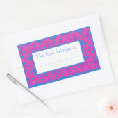 Buchzeichen-Sticker, rosa und blaue Punkte auf Mag Rechteckiger Aufkleber (Umschlag)