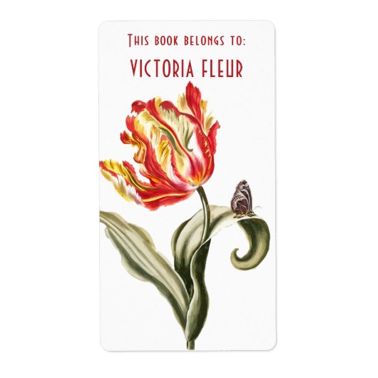 Buchzeichen Vintag Floral Dieses Buch gehört (Vorne)