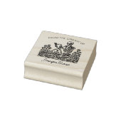 Buchzeichen "Vintage Blume" Gummistempel (Stempel)