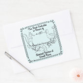 Buchzeichen widmen sich Lehrern. Personalisiere Quadratischer Aufkleber (Umschlag)