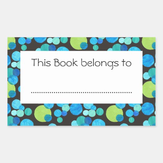 Buchzeichen zum Anpassen: Dicke blaue Monde Rechteckiger Aufkleber (Vorderseite)