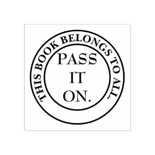 Buchzeichen, zum des Buchteilens anzuregen Gummistempel