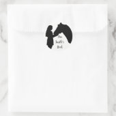 Buchzeichen zur Anpassung der Silhouette von Mädch Runder Aufkleber (Tasche)