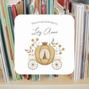 Buchzeichen zur Beförderung von Princess Quadratischer Aufkleber