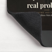 Buchzitat Geld War Nie Das Wirkliche Problem Mousepad (Ecke)
