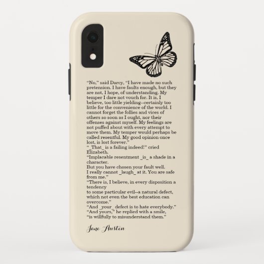 Buchzitat Klassischer Text Case-Mate iPhone Hülle (Rückseite)