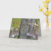 buck and do with heart on tree karte (Gelbe Blume)