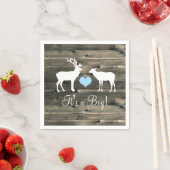 Buck and Doe (blau) Babydusche Serviette (Beispiel)