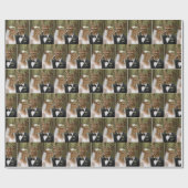 Buck and Doe Deer Wedding In Forest Geschenkpapier (Flach)