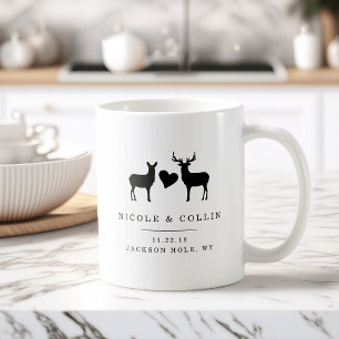 Buck and Doe Gastgeschenk Hochzeit Kaffeetasse