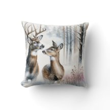 Buck and Doe in Winterwald